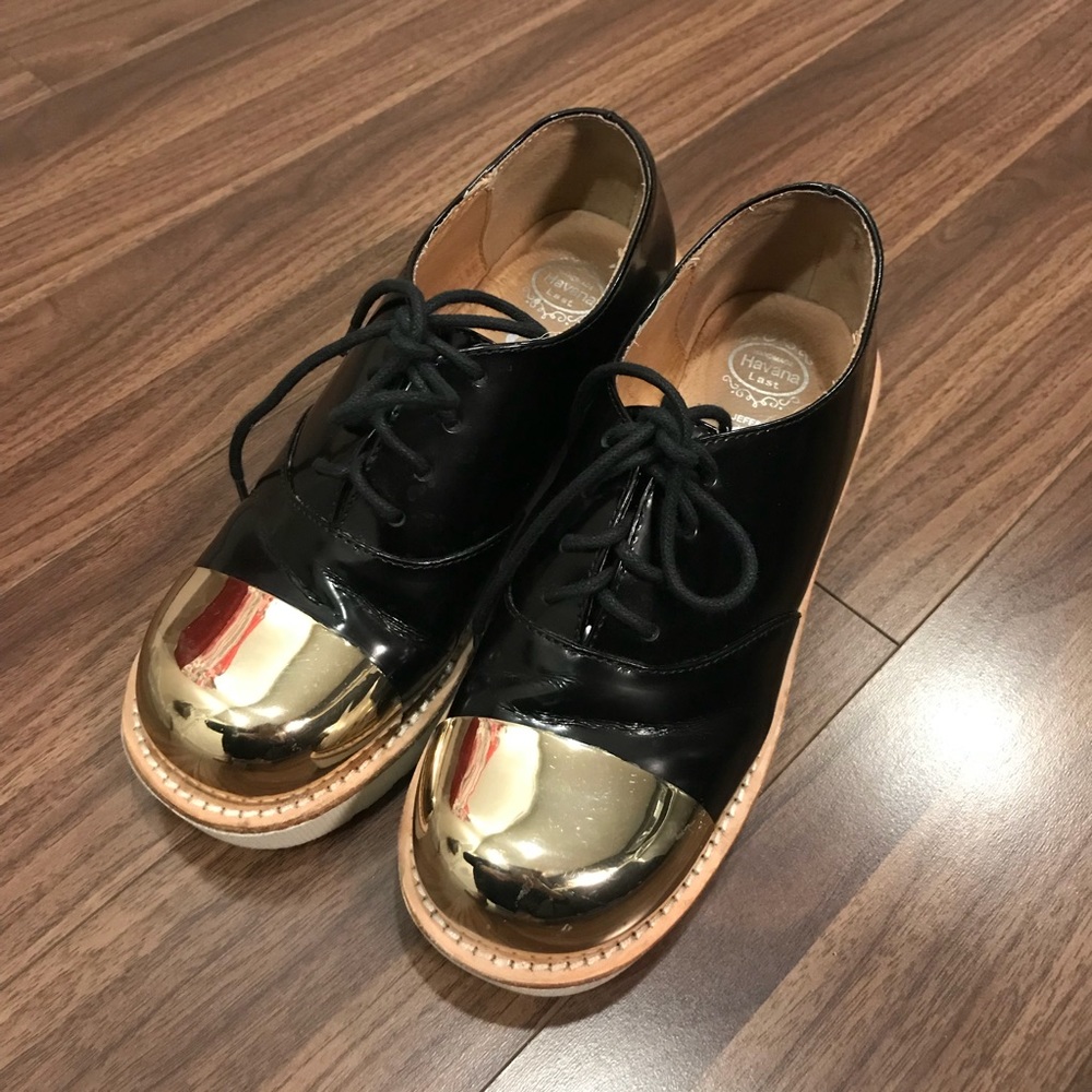Gold Metal tone clogs